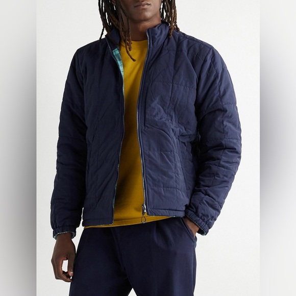 Outerknown-Blanket Evolution Reversible Checked Organic Cotton and ECONYL Jacket - Picture 6 of 7